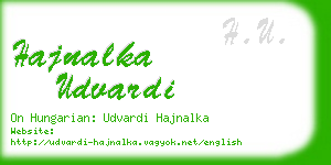 hajnalka udvardi business card